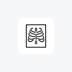X-ray Report Icon Medical Imaging, Radiology line icon, outline icon, pixel perfect icon