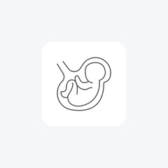 Obraz premium Maternity, Pregnant Woman, Maternity Ward thin line icon, grey outline icon, pixel perfect icon