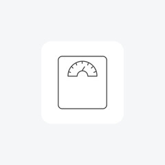 Weight scale Icon,Fitness Progress, Scale Symbol,thin line icon, grey outline icon, pixel perfect icon