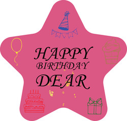 vector happy birthday card vector congratulation card with beautiful typography