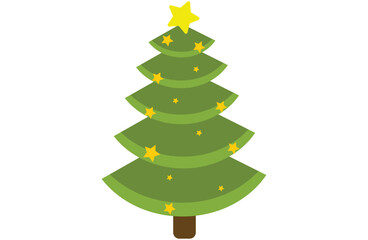 Christmas tree icon,Green Christmas tree illustration ,Cristmas tree Vector, Christmas tree,Christmas background for greeting card or invitation. Decorated Cristmas tree with balls ,decorations