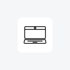 Laptop, Technology, Computer, Portable, Device, line icon, outline icon, pixel perfect icon