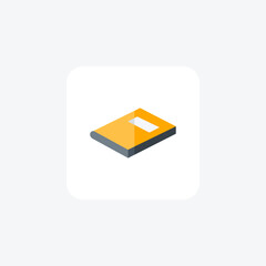 Book, Learning, Literary, Bookstore, Information flat color icon, pixel perfect icon