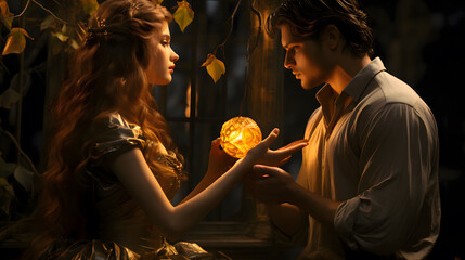 히포메네스에게 황금 사과를 준 아프로디테