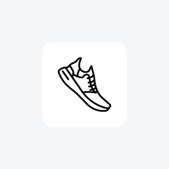 Running shoes, Athletic footwear, Jogging shoesLine Icon, Outline icon, vector icon, pixel perfect icon