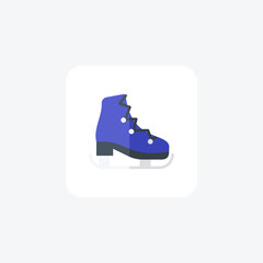 RollerSkating, InlineSkating, SkateParkFun,  flat color icon, pixel perfect icon