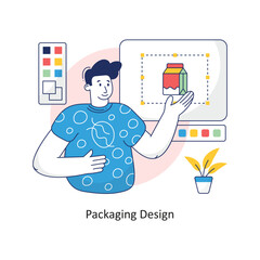 Packaging Design vector Filled outline Design illustration. Symbol on White background EPS 10 File
