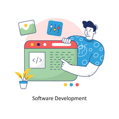 Software Development vector Filled outline Design illustration. Symbol on White background EPS 10 File