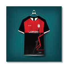Sports jersey and t-shirt template sports jersey design vector. Sports design for football, racing, gaming jersey. Vector.