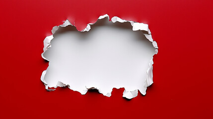 red hole in paper HD 8K wallpaper Stock Photographic Image 