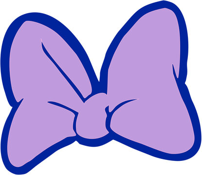 Lilac and blue bow, cartoon style, ideal for greeting cards, cricut, silhouette, party decoration, vector graphics