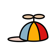 Cute illustration of a propeller hat 