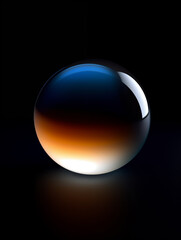 Glass ball isolated background,created with Generative AI tecnology.