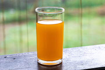 fresh orange juice in the morning