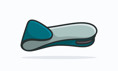 Insoles for a comfortable and healthy walk. Vector Orthotic insole icon in the style of a flat lay from Orthotic goods icon set.
