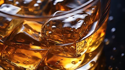 Foto op Aluminium alcohol closeup whiskey drink background illustration beverage bourbon, liquid alcoholic, cocktail brandy alcohol closeup whiskey drink background © vectorwin