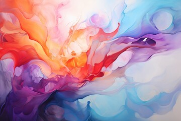 Abstract Colorful Wavy Background. Made with Generative AI Technology
