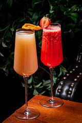 two cocktails in the bar