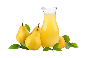 Isolated Pear Juice on a transparent background