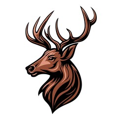Ai generated cartoon deer animal isolated mascot