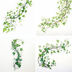 plant nature leaves green foliage growth decorative summer branch pattern spring creeper ivy 