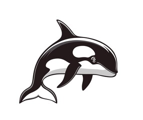 Generative ai killer whale animal mascot character