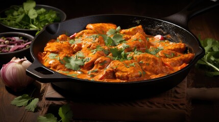 tikka curry indian food chicken illustration spices cuisine, masala biryani, samosa chutney tikka curry indian food chicken - obrazy, fototapety, plakaty