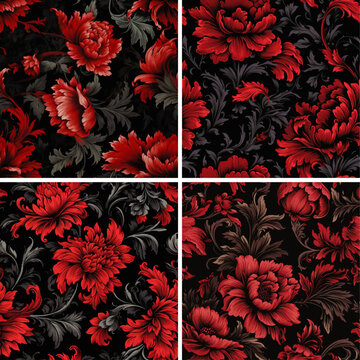 vintage floral pattern seamless flower leaf nature textile design art retro spring wallpaper 
