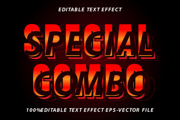 Special Combo Editable Text Effect 3D Emboss Gradient Style