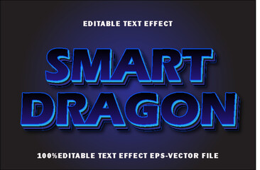 Smart Dragon Editable Text Effect 3D Emboss Gradient Style