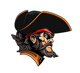 Generative ai pirate captain mascot character