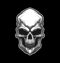 Generative AI death skull mascot, AI generated