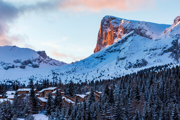 Winter landscape of the Alps. France, Devoluy.