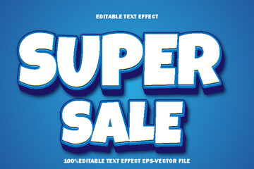 Super Sale Editable Text Effect 3D Emboss Gradient Style