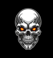 Skull mascot, AI generated death character