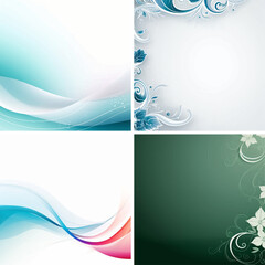 abstract design background blue vector creative illustration wave modern banner backdrop decor