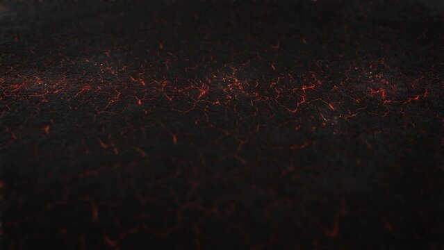 Lava Flowing In Seamless Loop, 3D Animation