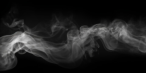 Smoke on the floor black marble with black background. Mysterious Smoke Swirls on Black