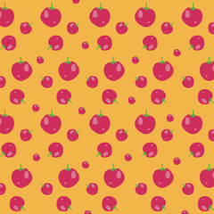 background design with patterns of fruit and vegetables, in vector illustration