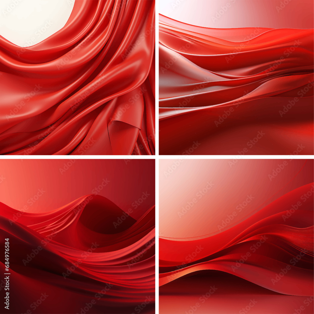 Wall mural abstract background wave red light curve design line texture pattern graphic shiny futuristic