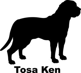 Tosa Ken Dog silhouette dog breeds logo dog monogram logo dog face vector