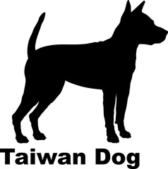  Taiwan Dog Dog silhouette dog breeds logo dog monogram logo dog face vector