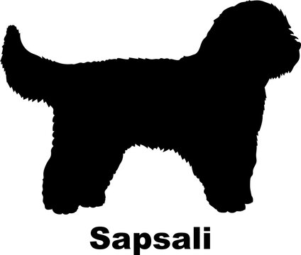 Sapsali Dog silhouette dog breeds logo dog monogram logo dog face vector