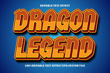 Dragon Angel Editable Text Effect 3D Emboss Gradient Style