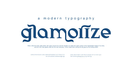 Trendy display typeface bold serif. Modern vintage alphabet collection. Uppercase, lowercase, stylish alternate typography. Vector illustration