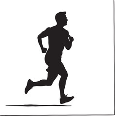 Fototapeta na wymiar silhouette of a person running . 