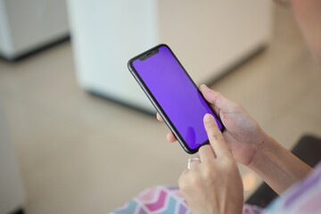 person using smartphone