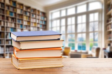 Education learning. Book in school library