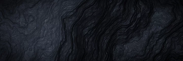 Foto auf Alu-Dibond Abstract black cooled lava. Black volcanic rock background. © Kavik