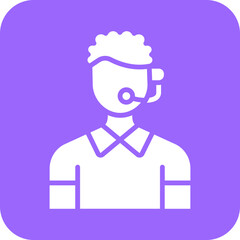 Customer Service Agent Icon Style